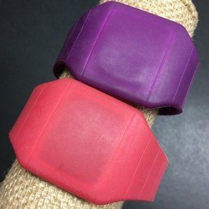Silicone Watch Lot Pink Purple As Is